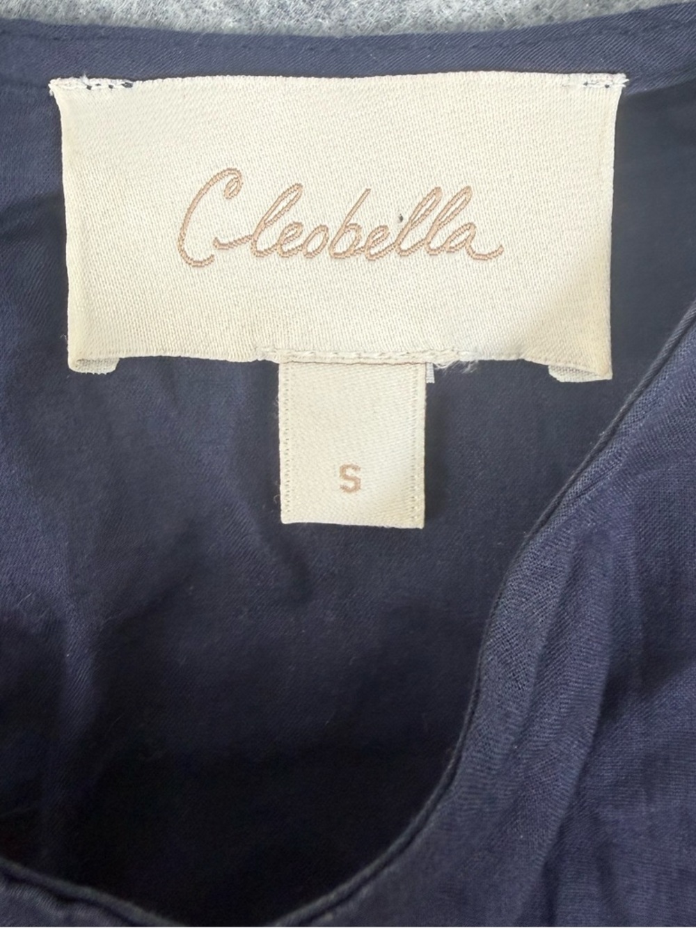 Cleobella Paisley Maxi‎ Dress with Navy Yoke - Picture 8 of 8